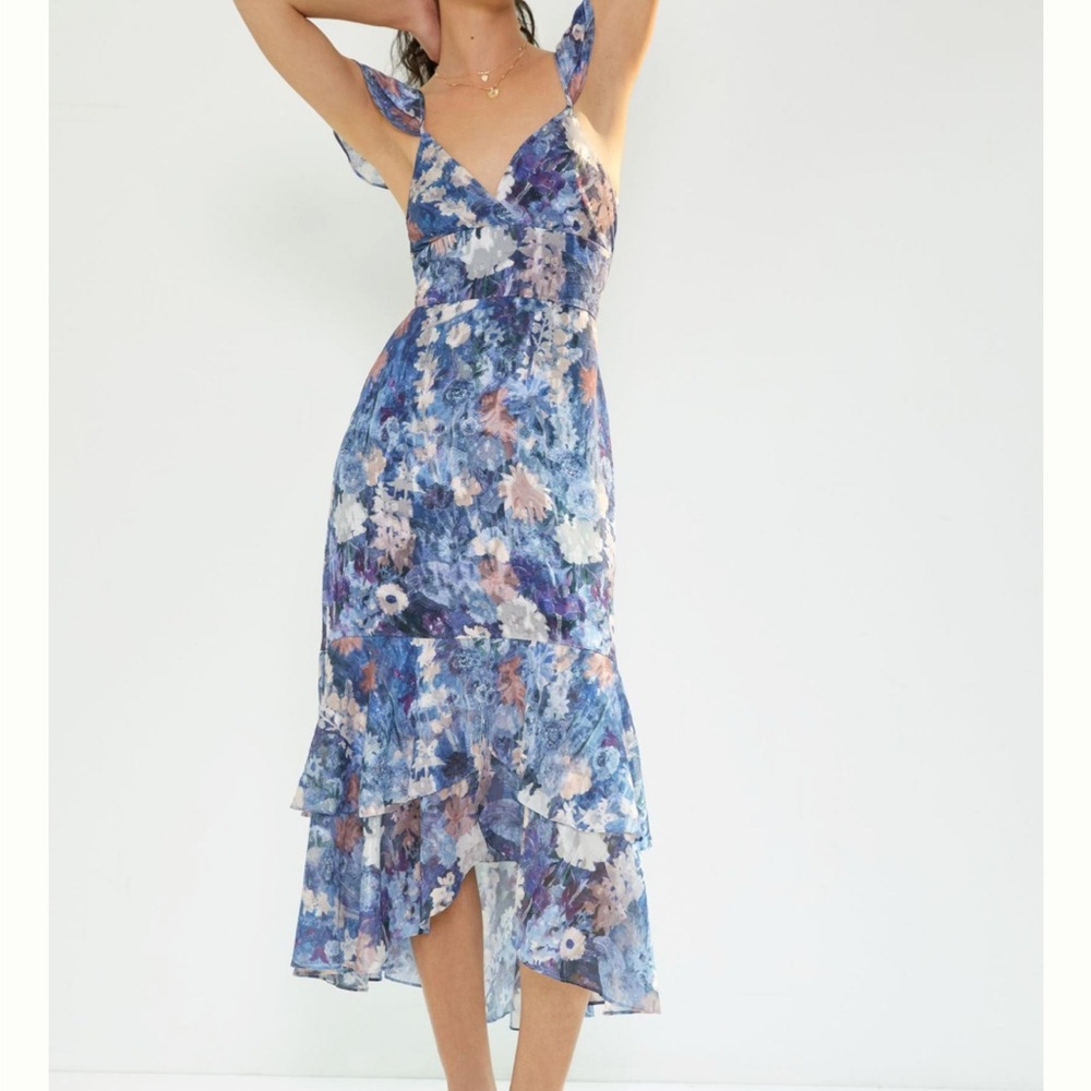 Anthropologie x Hutch ruffle floral dress